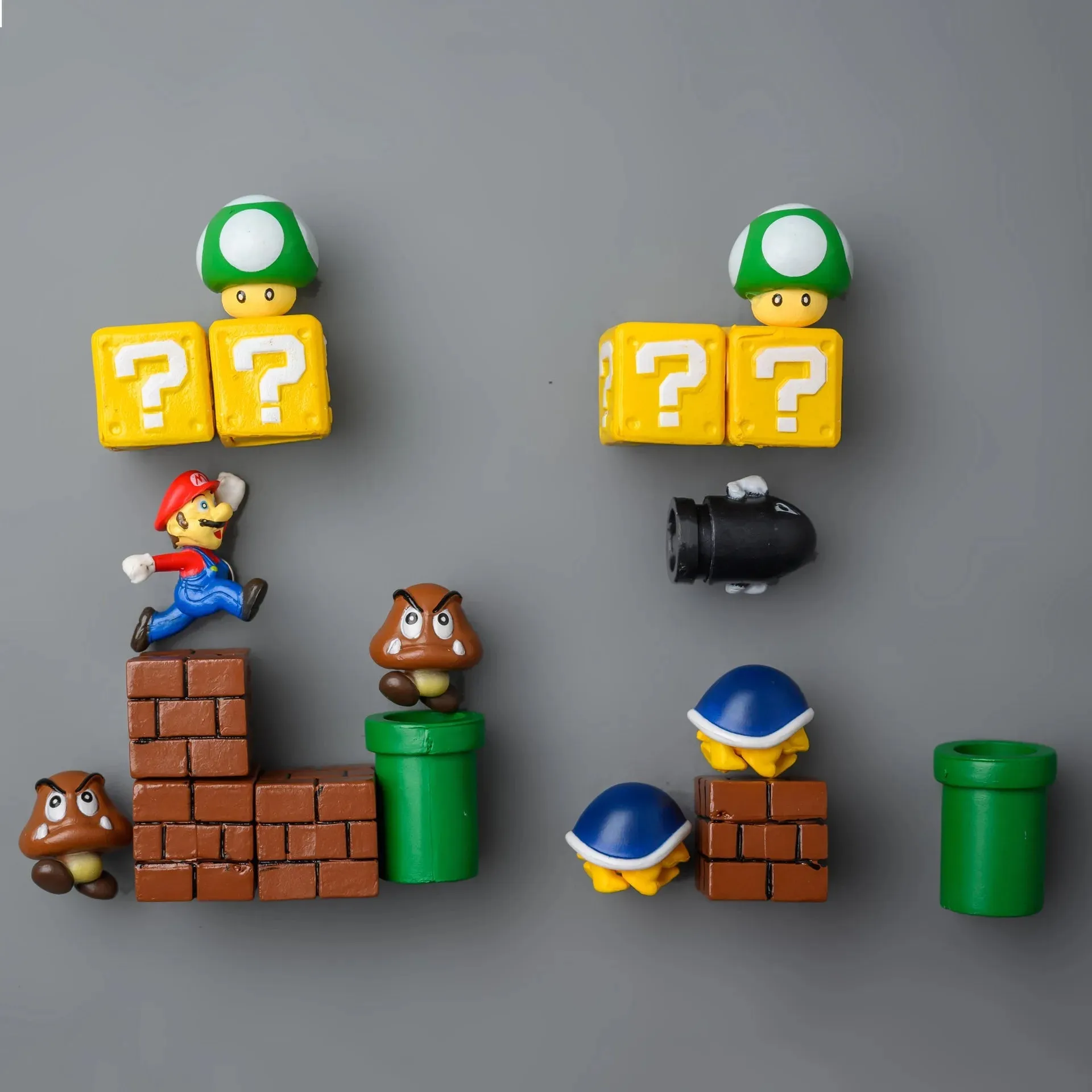 Super Mario Refrigerator Magnet Set: A Cartoon Mario Figure in a Three-Dimensional Design for Decorating Refrigerator Doors, Perfect as a Gift for Kids.