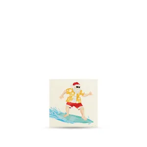 Surfing Santa Claus 3x3 NAT Magnet