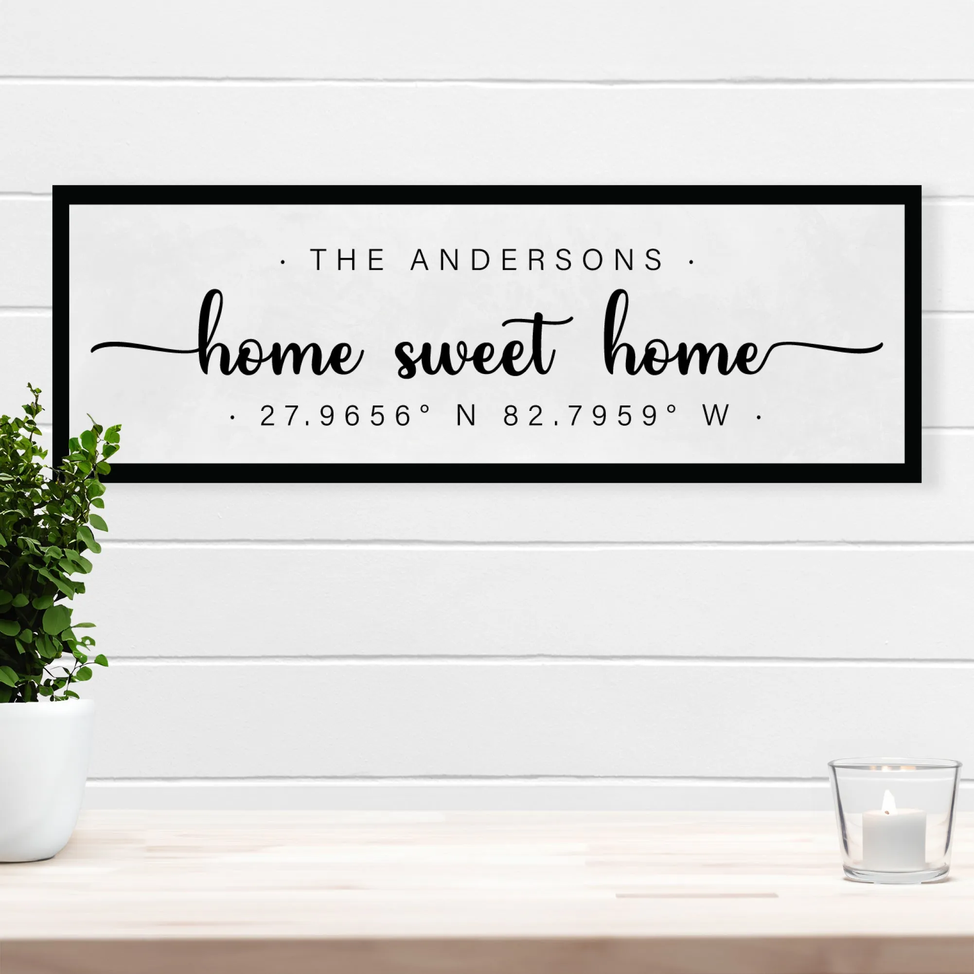 Sweet Home Coordinates Wall Decor
