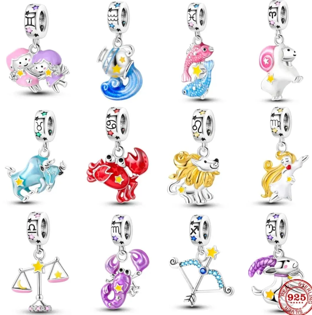 Taurus Star Sign Charm - 925 Sterling Silver