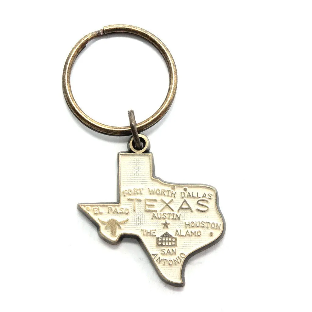 Texas Key Chain - High Quality Thick Metal State Key Ring