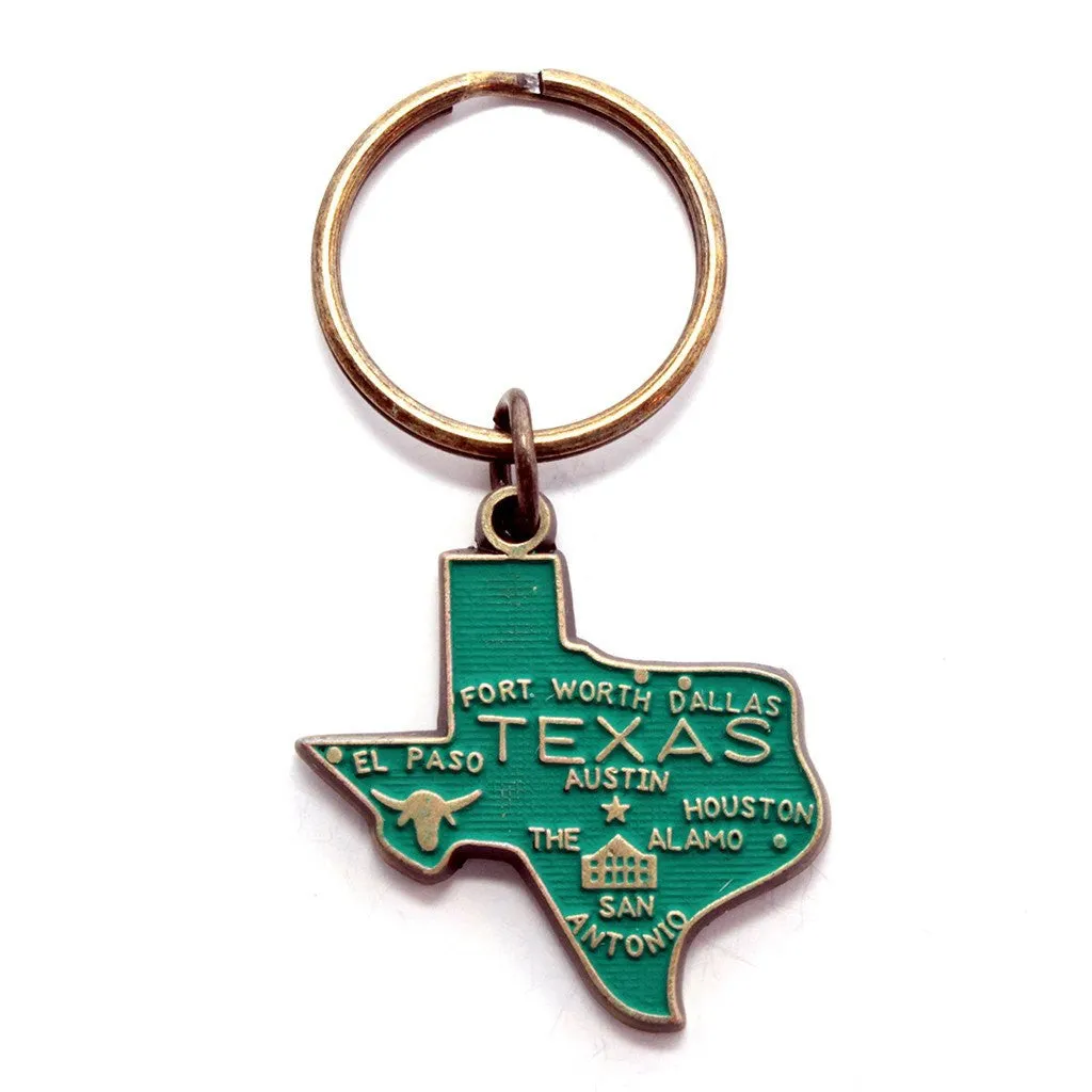Texas Key Chain - High Quality Thick Metal State Key Ring