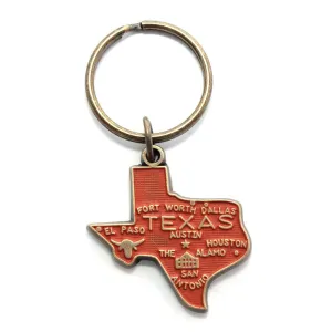Texas Key Chain - High Quality Thick Metal State Key Ring