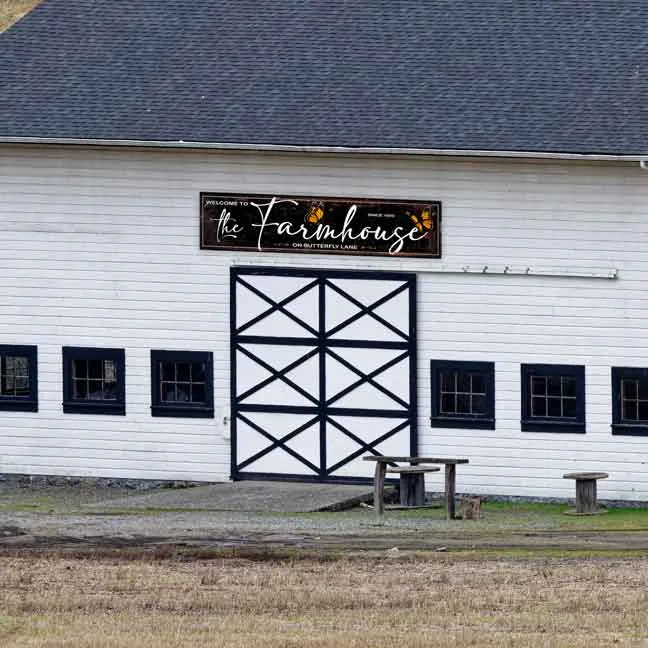 The Farm on Butterfly Lane Large Barn Sign
