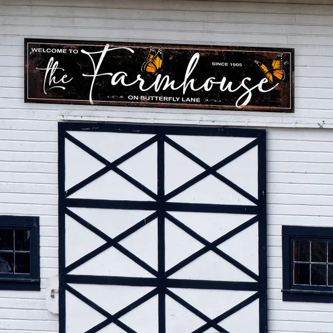 The Farm on Butterfly Lane Large Barn Sign