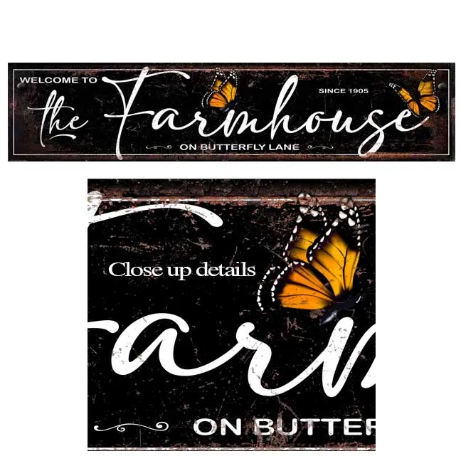 The Farm on Butterfly Lane Large Barn Sign