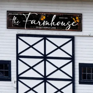 The Farm on Butterfly Lane Large Barn Sign