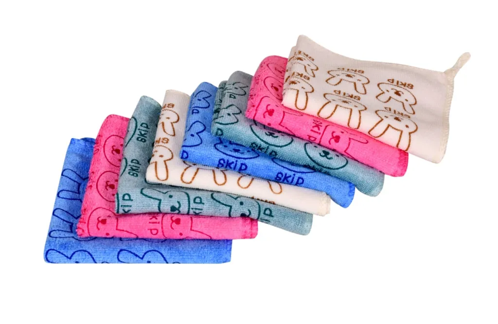 THE LITTLE LOOKERS 6-Piece Soft Terry Cotton Hankeys/Washcloth/Face Towels for Newborn Babies/Infants
