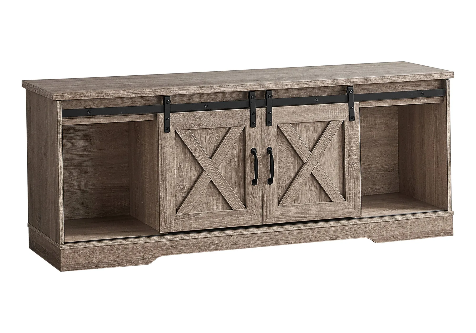 Tv Stand, 60 Inch, Console, Media Entertainment Center, Storage Cabinet, Living Room, Bedroom, Brown Laminate, Transitional