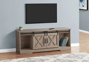 Tv Stand, 60 Inch, Console, Media Entertainment Center, Storage Cabinet, Living Room, Bedroom, Brown Laminate, Transitional
