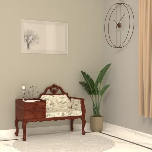 Unique Multistorage Space Classic Handmade Wooden Sofa