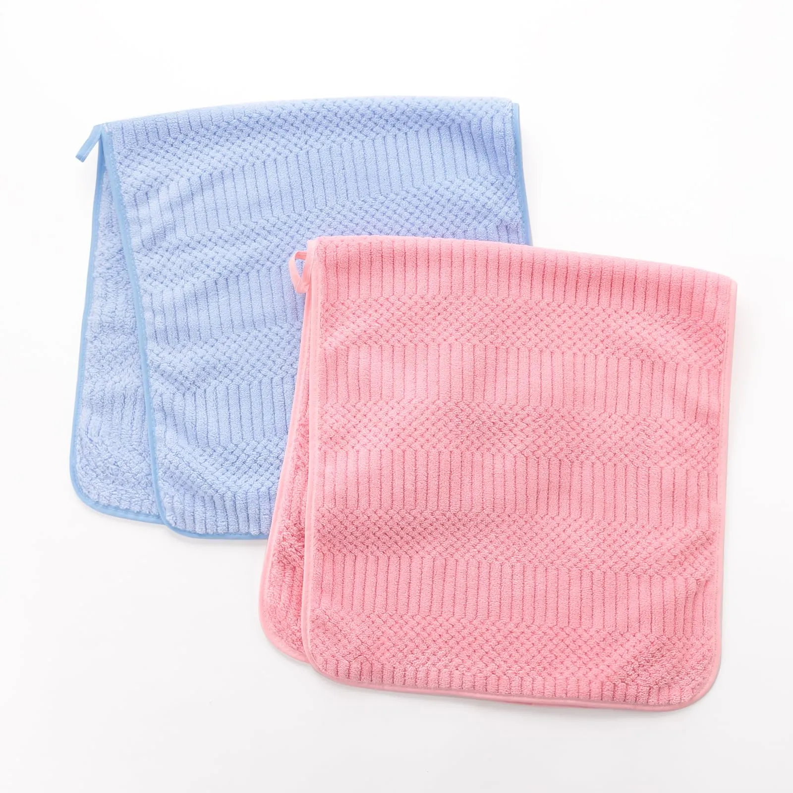 Urbane Home 2 Piece Hand Towel Set|280 GSM|Gtm & Workout Towels|Super Absorbent & Antibacterial Treatment|Small Size, Travel Friendly (Blue & Pink)