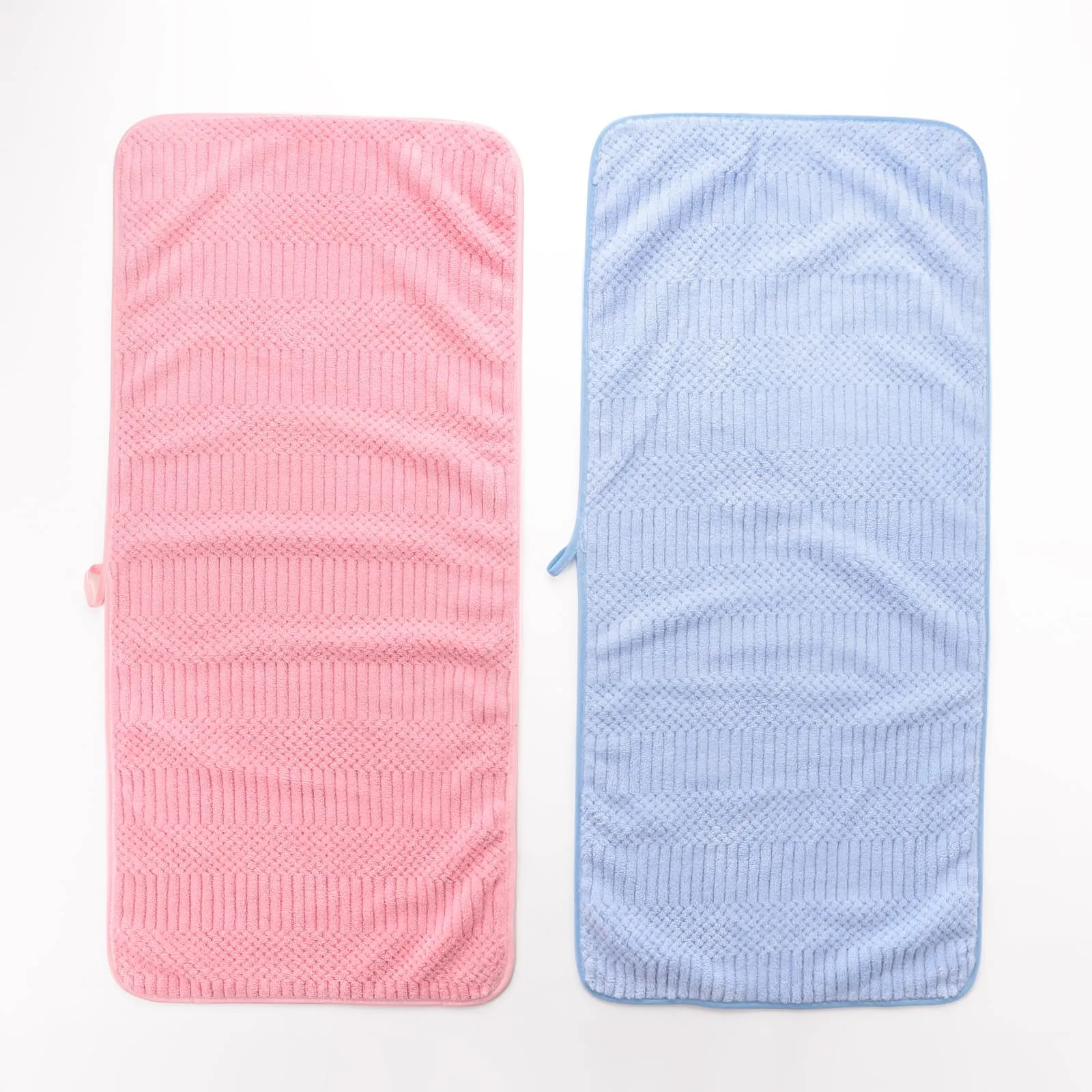 Urbane Home 2 Piece Hand Towel Set|280 GSM|Gtm & Workout Towels|Super Absorbent & Antibacterial Treatment|Small Size, Travel Friendly (Blue & Pink)