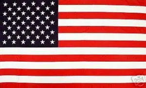 US Sewn Stripes and Emboidered Stars Nylon Banner Sign