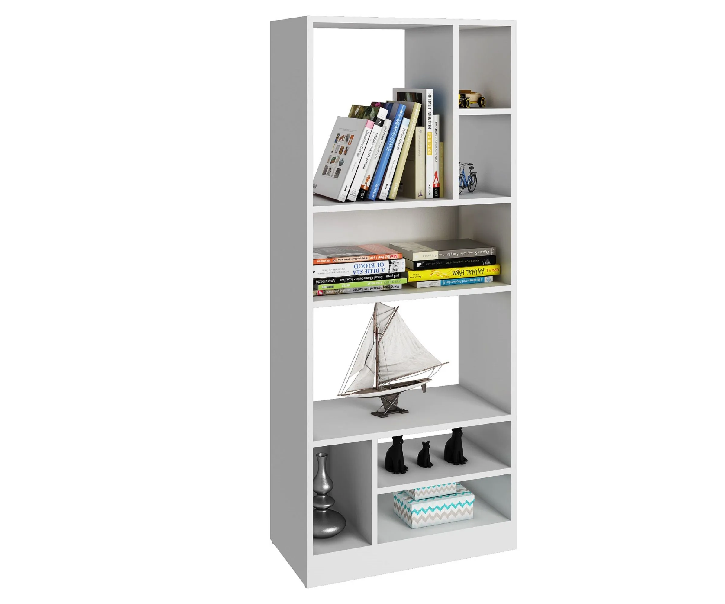 Valenca Bookcase 3.0 with 8 shelves in White