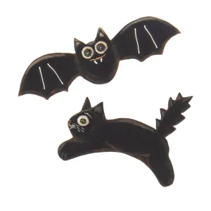 Vintage Bat and Cat Magnet