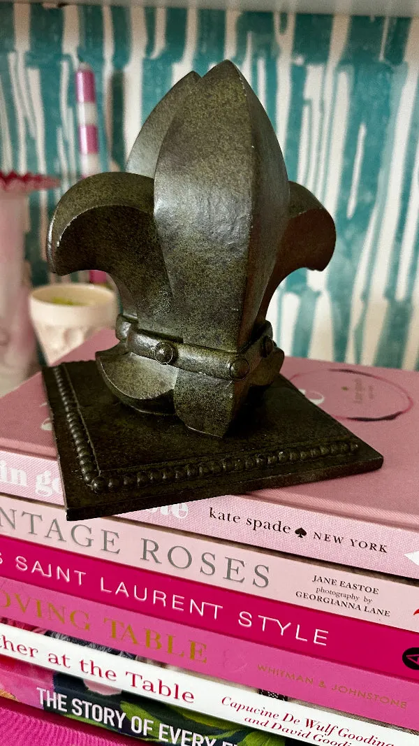 Vintage Bookends, Fluer De Lis