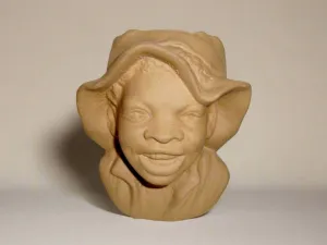 Vintage Bretby Unglazed Pocket Wall Vase Model 1250