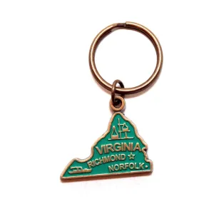 Virginia Keychain - High Quality Thick Metal State Love Key Ring