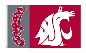 Washinton State Cougars College Premium Flag