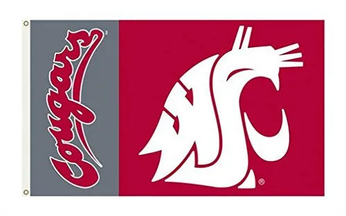 Washinton State Cougars College Premium Flag