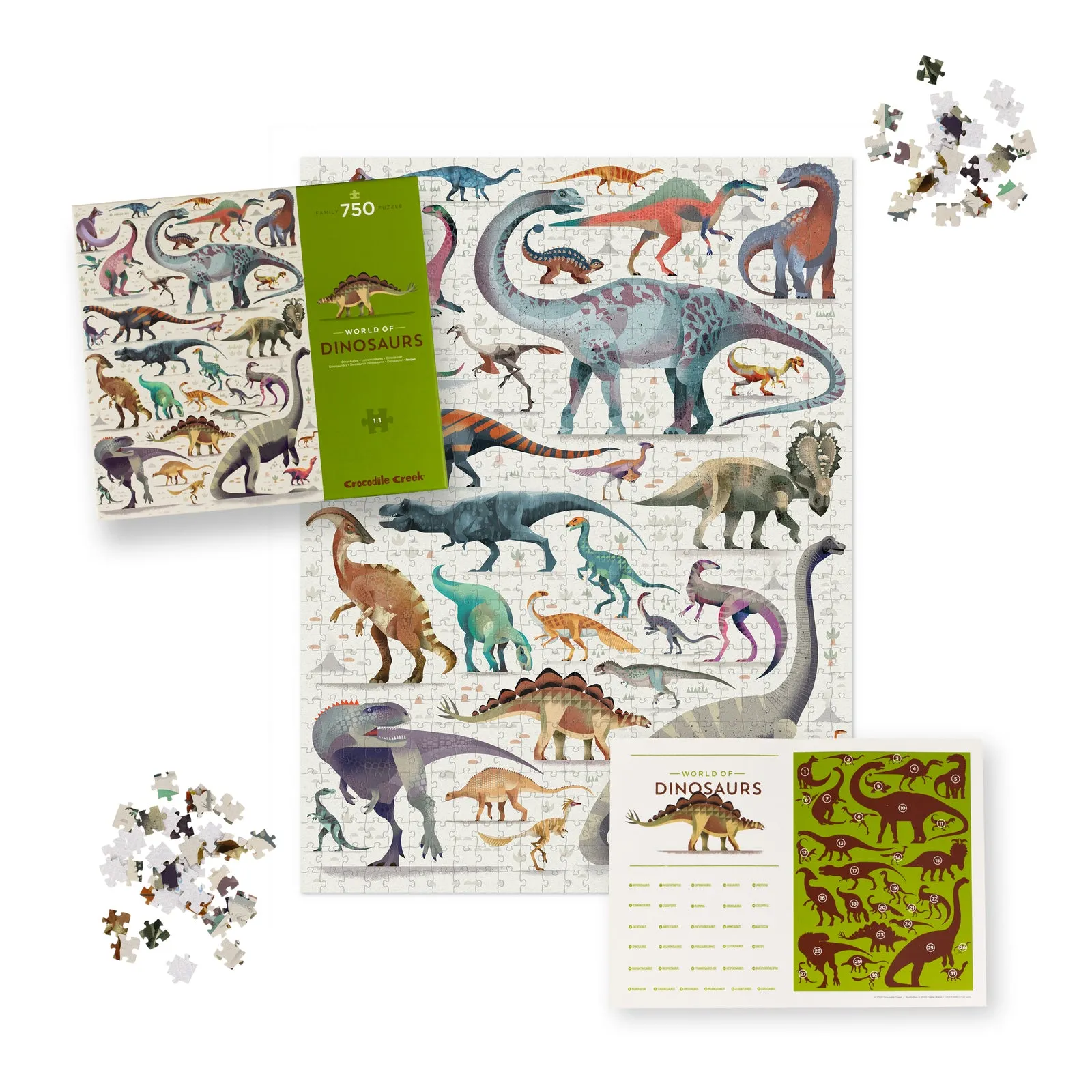 World of Puzzle 750 Piece - Dinosaurs