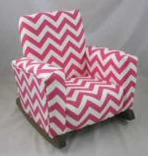 Zig Zag Candy Pink Rocking Chair