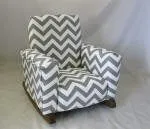 Zig Zag Gray Rocking Chair