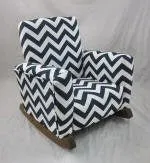 Zig Zag Navy Rocking Chair